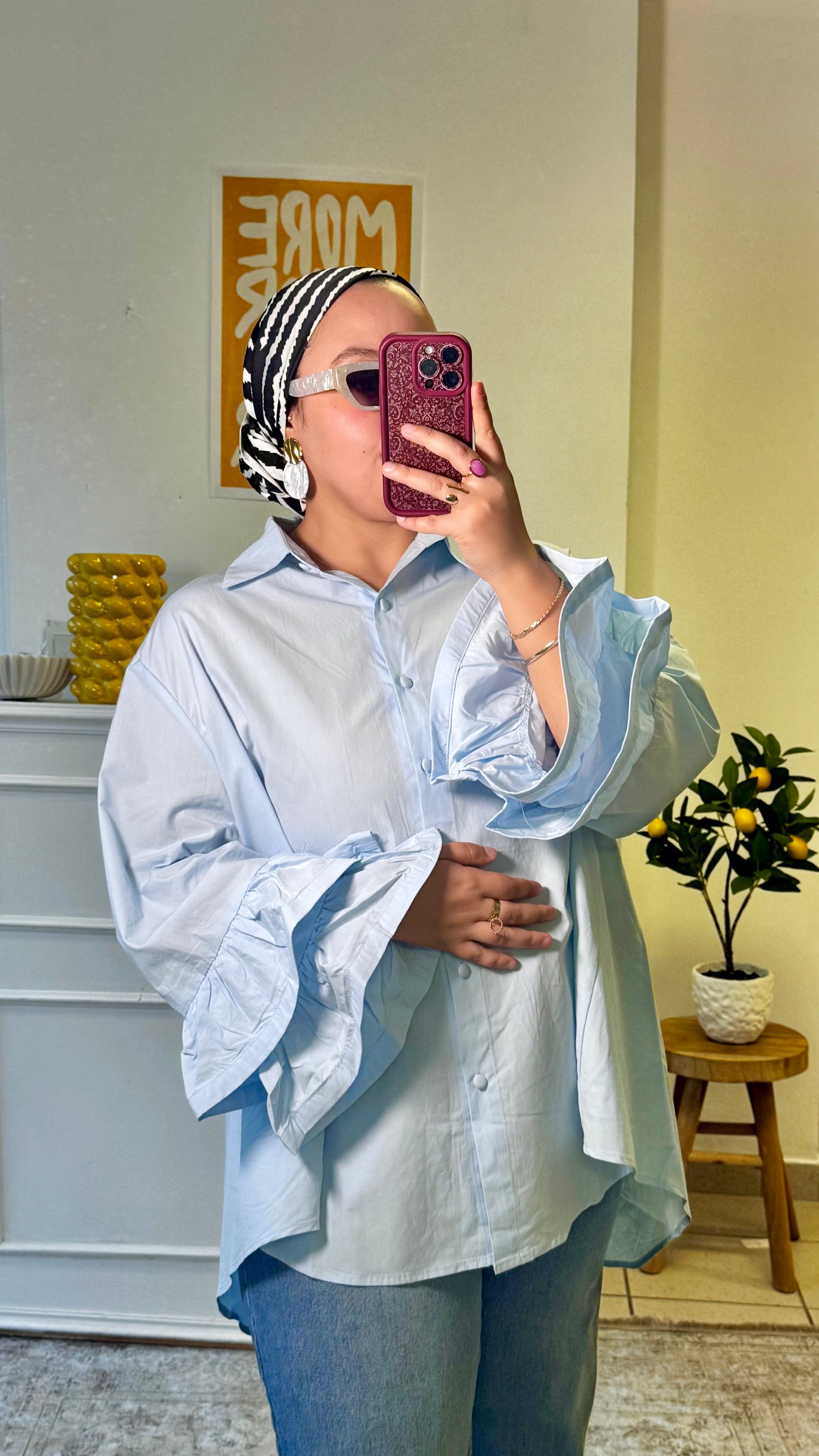 CHEMISE DOLCE VITA- Ciel