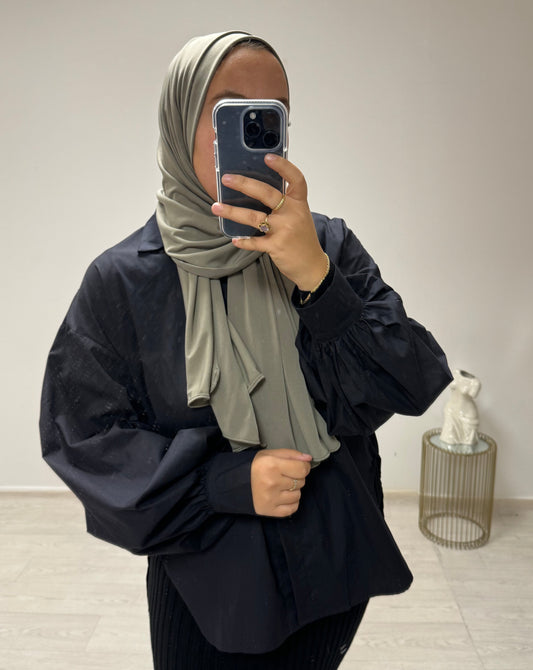 BLACK OVERSIZED SHIRT