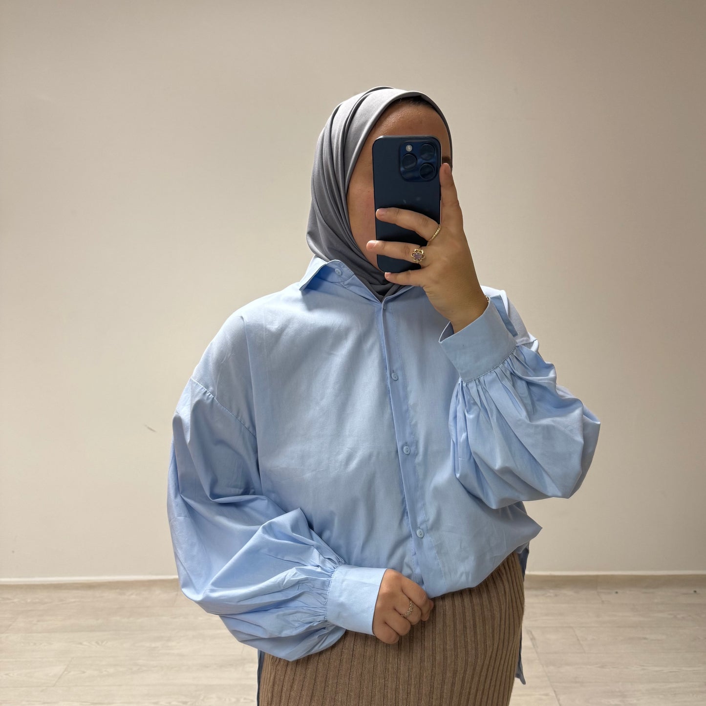 BLUE OVERSIZED SHIRT