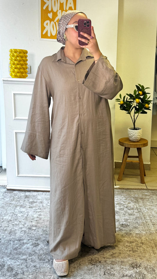 ROBE LINA - Taupe