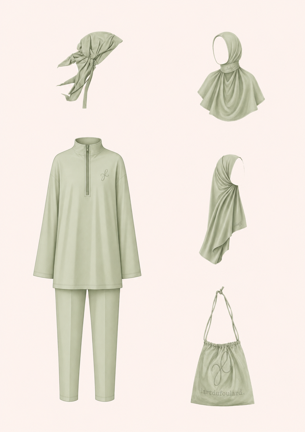 BURKINI MINT+ BANDANA